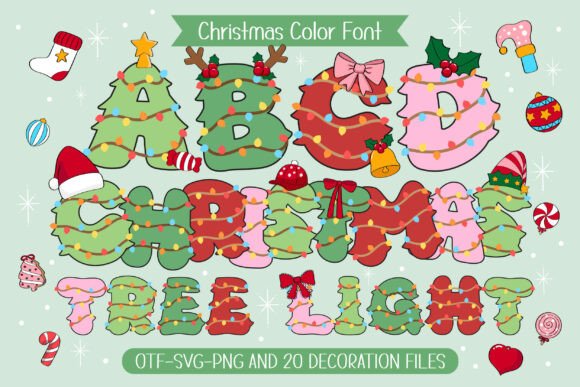 Christmas Tree Light: A Festive Font for Holiday Design Projects