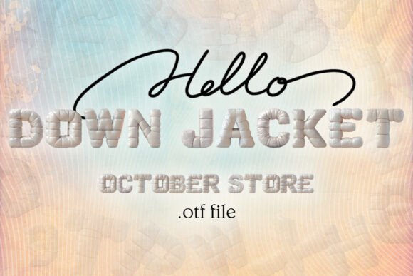 Down Jacket Font: A Cozy Calligraphy for Winter Designs