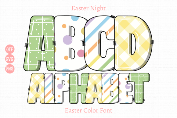 Easter Night: A Playful Color Font for Creative Projects