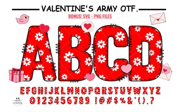 Love Valentine's Flower Heart: A Font That Speaks the Language of Love