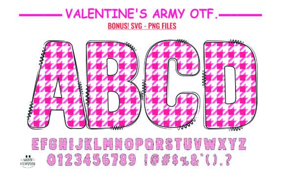 Love Valentine's Houndstooth: A Typeface Woven with Heart