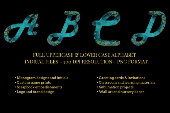 Ocean Stone Script Alphabet: Coastal Elegance for Modern Design