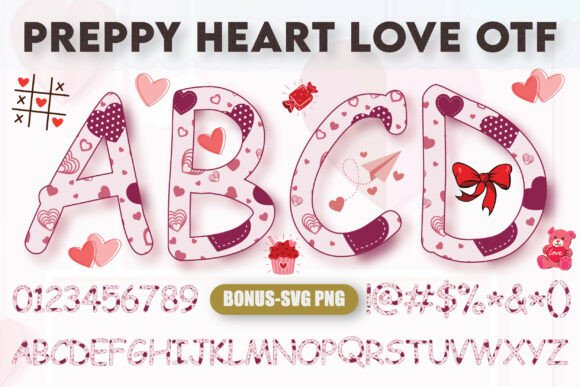 Preppy Heart Love: A Typeface with Trendy Charm