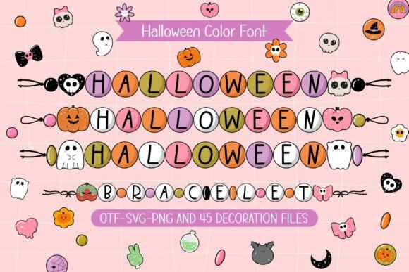 Spooky-Cute Typography: The Halloween Bracelet Font Collection