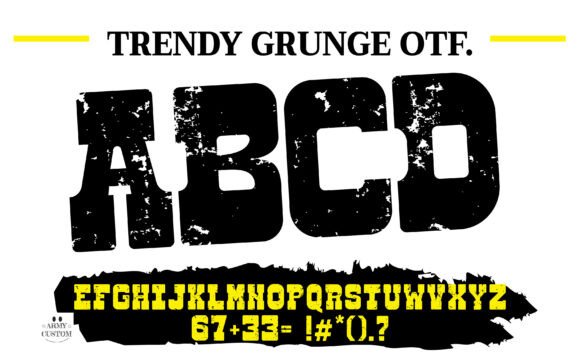 Trendy Grunge: A Typeface with Athletic Soul and Vintage Grit